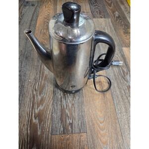 GE General Electric Percolator Coffee Maker Stainless Steel 106838R 950W Vintage
